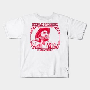 Merle Haggard \ Mama Tried / Retro Country Music Fan Design Kids T-Shirt